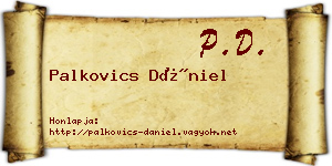 Palkovics Dániel névjegykártya